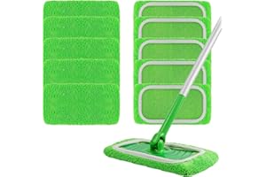 DICTIEN 10 Piezas para Swiffer Sweeper Mopa Microfibra Repuesto Kit,para Swiffer Sweeper Almohadillas de Reutilizables, para Secos y Limpieza de Suelos Húmedos