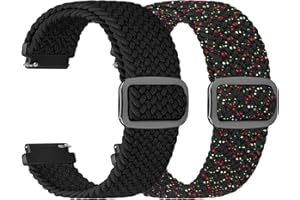 XANS 18mm 20mm 22mm 24mm Cinturino Elastico, Regolabile Sgancio Rapido Cinturini Orologio in Nylon per Samsung/Garmin/Fossil/Amazfit/Huawei Orologio per Uomo Donna