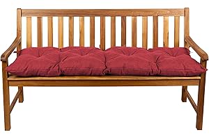 ‎GUTEKISSEN Gutekissen® Bankauflage Stuhlkissen Hollywoodschaukel Garten LS (100x40, Rot)