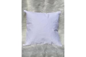 MAX STITCH DESIGN Funda de Cojín de Tela de Punto de Cruz - Algodón de 11 Quilates, Tela Aida, en Blanco