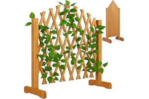 GARDEBRUK Treillage Jardin 180x107cm Support Plantes grimpantes en Bois Brise-Vue Pliable Clôture de Jardin Treillis Extensible