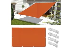 FLYSOUL Voiles Ombrages Rectangulaire Imperméable 1.5x3.4M Multi Couleur et Taille Toiles D'ombrages UV Protection pour Patio Jardin Terrasse Extérieur Balcon avec Oeillets et Cordons