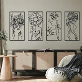 Photo inspiration: Gallery Detail: Chengu 3 Pieces Metal Minimalist Abstract Woman Wall Art Line