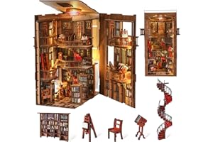 MiniCity Book Nook Kit, kit fai da te in miniatura casa delle bambole Booknook per ragazzi e adulti (Abbey Library)