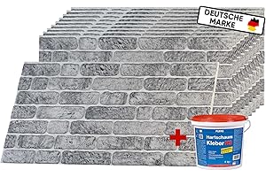 ‎AS COUNTRY STONE Wandpaneele Steinoptik - 3D Effekt - Wandverkleidung Steinoptik für Küche, Wohnzimmer, Innen- und Außenbereich - Steinoptik Styropor - 3D Wandpaneele - Akustikpaneele I ST115 |