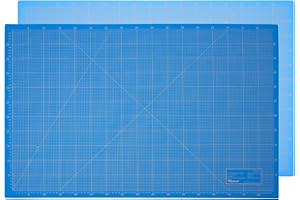 Victor Alfombrilla de corte Azul Claro Azul Oscuro 90x120cm A0 - Autocurativa, Doble Cara, Perfecta para Cortar, Costura y Escritura