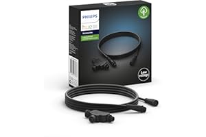 Philips Hue Cable de Alimentacion para Lámparas de Exterior de 2.5 m + conector en forma de T , Compatible con Alexa y Google Home