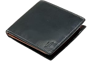 STARHIDE Vintage Mens Leather Wallet | RFID Blocking Bifold Card Protection Wallet | ID Card Holder & Coin Pocket | Gift Boxed | #1065 (Black/Tan)