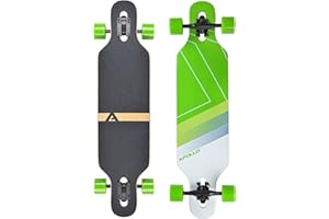 Apollo Longboard edición Especial Tabla Completa, con rodamientos de Bolas ABEC Alta velicidad, Drop-Through Freeride Skate Cruiser Boards