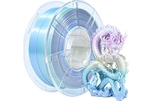 iBOSS filament PLA+ multicolore 1,75 mm, filament d'imprimante 3D en soie PLA Plus 3D arc-en-ciel 1 kg (2,2 lb), filament d'impression 3D PLA à changement de couleur, Macaron Arc-en-ciel