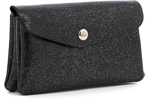 flora & co Porte-Monnaie et Cartes en Similicuir Irisé Brillant - Portefeuille Pochette Format Mi-Longue à Magnétique - Pratique Léger