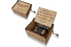 epiphaneia Small How Great Thou Art Wood Music Box Gifts for Christian Women Men Religious Wooden Music Boxes Presents: Women, Men, Mom, Dad, Easter, Christmas, Birthday, Baptism, Christening Gift