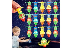 Sinwind 15 Pezzi Giocattolo Giroscopio Luminoso, Trottole, LED Giocattoli Luminosi, Trottola Giocattolo Bambini, Light Up Giocattoli Regali di Natale Festa di Compleanno, Bomboniere per Bambini