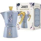 Bialetti Moka Express Bridgerton 6 Cup, Anti-scald Handle, Not Suitable for Induction, 6 Cups (270 ml), Aluminium