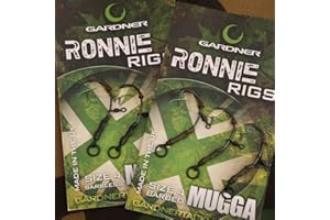 FIRST4FISHING Gardner Tackle Ready Tied Ronnie Rigs (Pack of 3) - Carp Pop Up Coarse Fishing