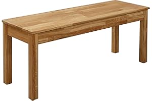 ‎KROK WOOD Krok Wood Sitzbank Tomas aus Massivholz (Eiche, 100 x 35 x 45 cm)