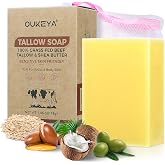 OUKEYA Natural Soap, 115 g, Moisturizing Soap for Face and Body, Enriched with Shea Butter, Coconut Oil, Oatmeal, Calendula a