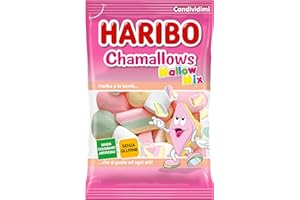 Haribo Chamallows Mallow Mix, Caramelle Marshmallow, Senza Glutine, Ideali per Feste e Dolci Momenti di Relax - 150gr