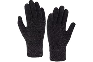 Bequemer Laden Invierno Mujeres Guantes Termicos Tactiles para Clima Frío Chenilla de Punto con Puños Elásticos Guantes Nieve Regalos