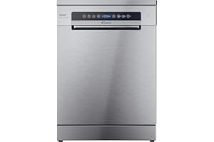 Candy RapidÓ CF 6C4F1X Lavastoviglie, 16 Coperti, Wi-Fi + BLE, Connesso, 8 Programmi, Smart Basket e Smart Door, Classe C, 59,7x59,8x82 cm, Inox