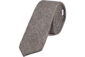 DonDon Corbata estrecha de algodón para hombres de 6 cm a cuadros