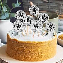 12 Stück Mini Discokugeln Cake Toppers – 5 Größen (2,3 Bis 6 Cm) Für 70er Party, Torte & Deko