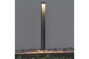 Mai & Mai Lampe sur Pied Extérieur Lapme Jardin Gris foncé 60x60x800mm Éclairage Extérieur de Jardin LED IP65 Desgin BaldersLights