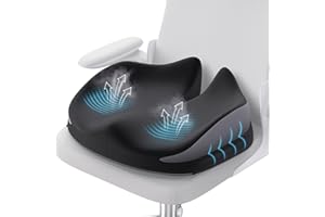 Benazcap Seat Cushion for Office Chair, Memory Foam Car Seat Cushion & Office Chair Cushion, Ergonomic Coccyx Cushion for Sciatica, Tailbone, Back Pain
