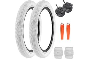 ZUKKA Juego de neumáticos plegables 16/20 pulgadas para bicicleta, abrigo y tubos, válvula AV48 mm