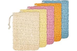 CFSVVD 5 Stück Seifensäckchen, Seifentasche, Seifensack Dusche 5 Farben Seifentasche Mit Kordelzug Baumwolle Seifenbeutel für Festes Duschgel Feste Seife und Festes Shampoo