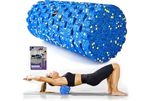 ‎NOONCRAZY Faszienrolle mit 3D-Texturmassage, Foam Roller(33cm x 14cm) zur Muskelverspannungen lindern, mittlere Härte Selbstmassage Fazienrolle für rücken wirbelsäule Rücken Beine