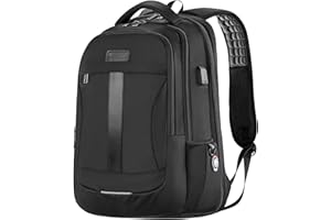 SOSOON Laptop Backpack, Anti-Theft Business Travel Work Computer Rucksack with USB Charging Port, Large Lightweight College High School Bag for Boy Men Women