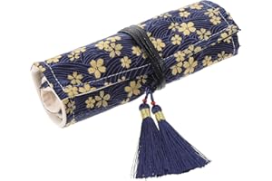 Sewroro Crochet Crochet Cas Rouleau Organisateur pour Crochet Aiguilles Et Accessoires De Tricot Aiguilles De Tissage Pochette De Rangement