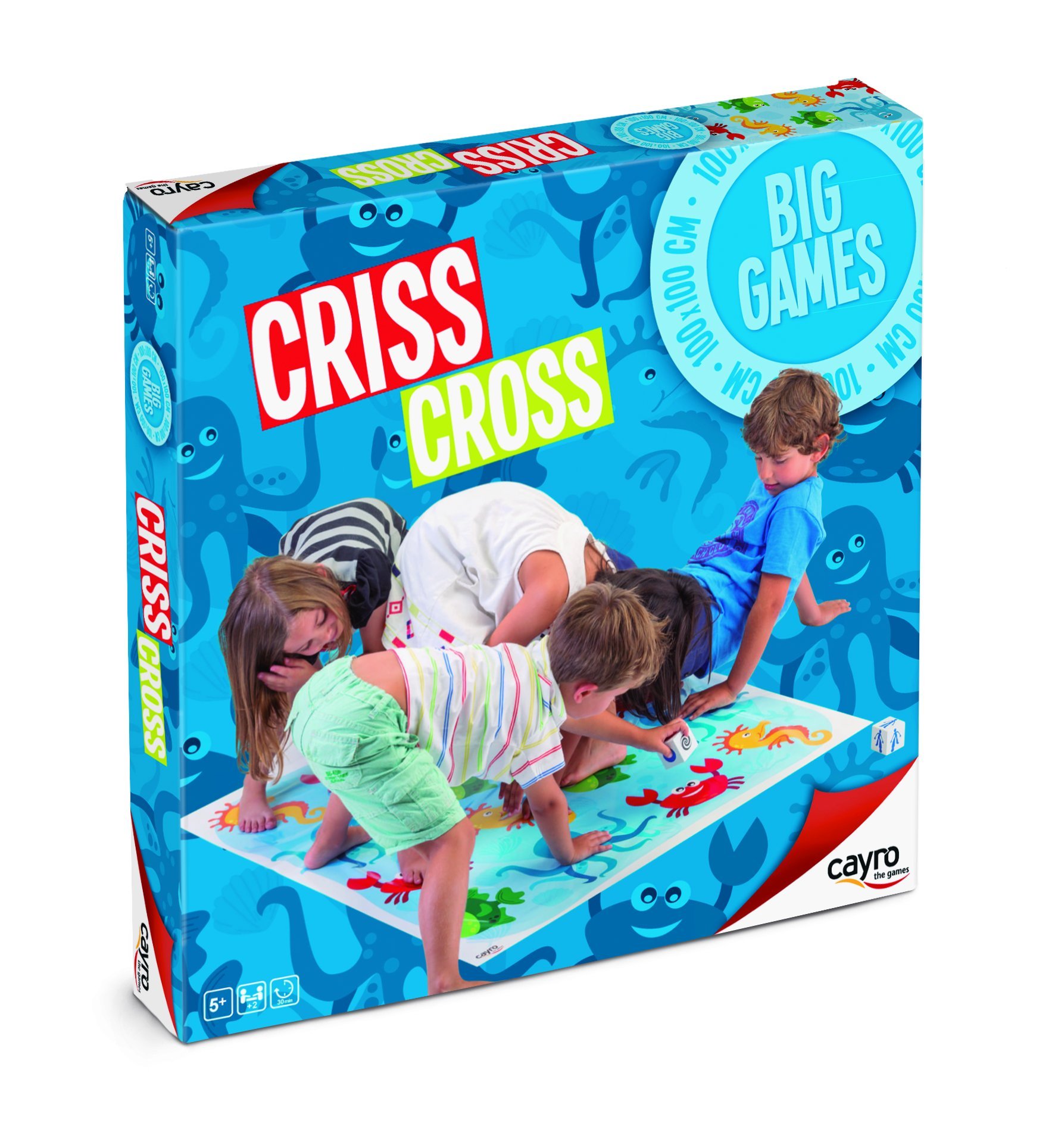 Cayro - Criss Cross - Modelo Infantil - Tablero de 1 x 1 m - + 5 - Juego de Mesa para Niños - Ejercita la Coordinación - Ideal para más de 2 Jugadores