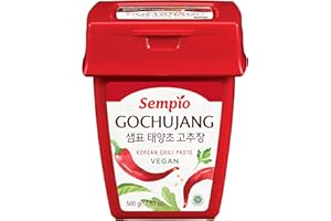 Sempio (500g / 1.1lbs) Gochujang, Korean Chili Paste, Sweet, Savory & Spicy. Red Pepper Sauce for Tteokbokki, Korean Food. Vegan
