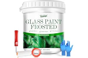 VIVIDYE Mattglasfarbe 500g - Sichtschutzfolie für Fenster, Spiegel & Türen, Wasserbasierte Privacy Folie für Badezimmer, Büro, Zuhause - Mattierfolie Selbstklebend mit UV-Schutz, Inkl Werkzeugset, Glass Paint