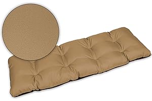 SuperKissen24. Cojín para Banco Exterior 180x50 cm Asiento Cómodo e Impermeable para Bancos y Columpios de Jardín, Terraza - Beige