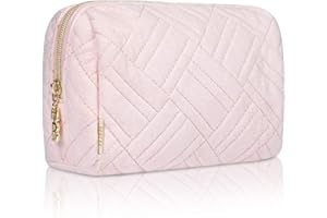 BOACAY Small Makeup Bag, Travel Cosmetic Pouch for Women, Girls & Kids, Make up Bag & Organiser for Purse, Cute Mini Case for Toiletries, Brushes