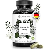 Only Nature® Quercetin Kapseln 500mg hochdosiert - 120 laborgeprüfte Kapseln - vegan - ohne Zusätze - in Deutschland produzie