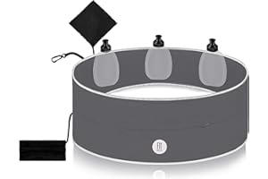 FitFeelsFun® Marsupio Sportivo con 3 borracce - con Tasca Impermeabile e Tasca per i Soldi - Fascia Porta Cellulare Running - Cintura idratazione - Jogging Fitness Corsa