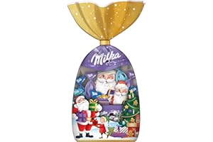 ‎MILKA Milka Weihnachtsmischung – Bunter Mix aus Alpenmilch-Schokolade mit Weihnachtsfiguren, Bonbons und Mini Snow Balls – 224g