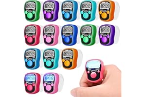 SPORGO Lot de 15 mini compteurs de doigts : compteur de doigts numérique LED avec fonction veilleuse, compteur manuel mécanique avec affichage LCD pour golf, compteur de rangées, sport, réunion sportive
