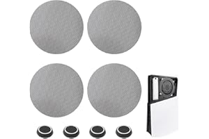 QINGCMING Kit Filtri Rete Antipolvere e Coperture Silicone per PS5, PS5 Slim, Accessori Protezione Completa con Rete Antipolvere, Cappuccio del joystick, Prolunga la Durata Della Ventola, Confezione da 4