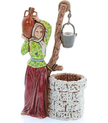 Moranduzzo Poissonnier H 9,2 cm pour Crèche 10 cm – Standard 10 – Incassable, Style Arabe, Finition Main, Officiel, Made in Italy, Sculpteur M. Landi