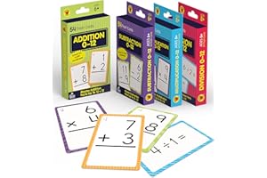 Carson Dellosa Math Flash Cards for Kids Ages 4-8, Addition, Subtraction, Division & Multiplication Flash Cards for Kindergarten, 1st, 2nd, 3rd, 4th, 5th & 6th Grade (216 Cards)