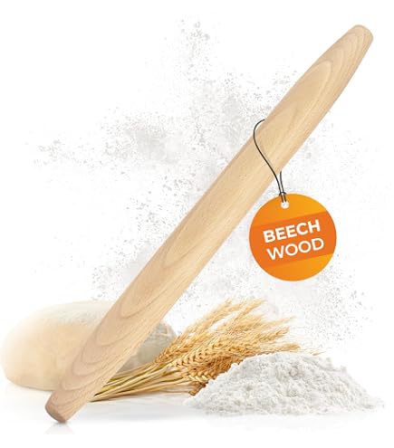 Rouleau à Pâtisserie Tala En Hêtre Évasé 52 Cm - Conique Pour Pâte Et Pâtisserie | Développé Avec Richard Bertinet