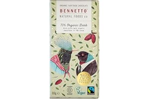 BENNETTO 70% Organic Dark Rich, plain dark chocolate with 70% cocoa. Certified organic, Fairtrade, and net climate positive. Beautiful gifts for everyone.