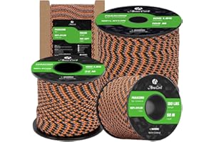 Abma Cord Paracord 2mm 15m 100% Nylonowego Sznurka 1 Strand Linka Spadochroniarska Typ I - Max. 45kg (100lbs) - Letni wschód słońca (lawa)