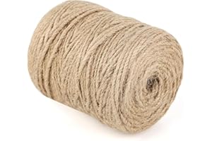 ZYDYRX Corda in sisal naturale, 95 m, Diametro circa 4 mm, corda di iuta marrone, per giardino, gatti, fune tiragraffi, decorazione per la casa, piante