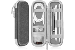 FINTIE Estuche Compatible con Apple Pencil (2.ª y 1.ª Generación) - Funda de Material Sintético con Bolsillo de Malla,